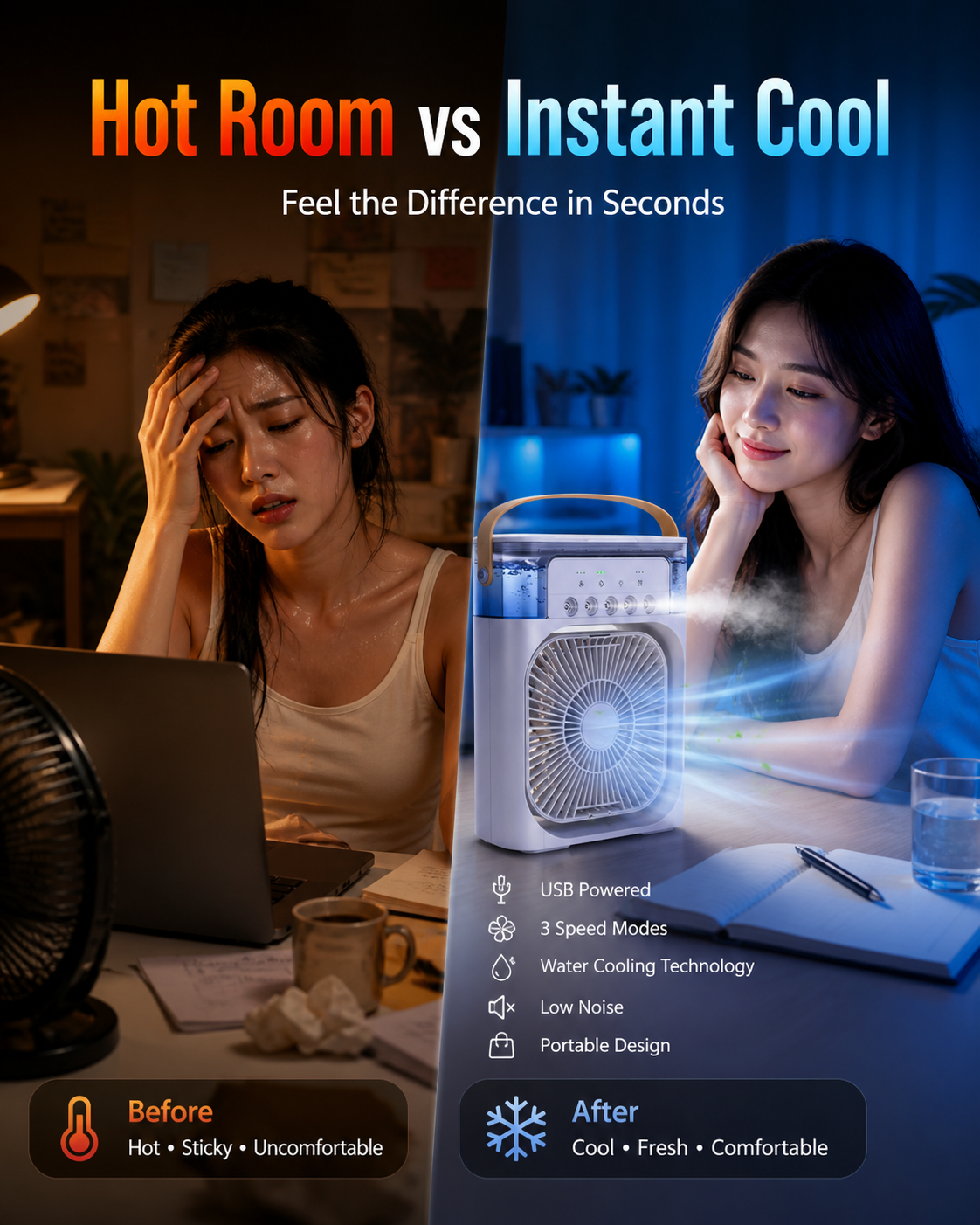 Mini Cooler for Room Cooling Portable Mini Cooler