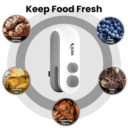 Portable Mini Sealing Machine 2 in 1 USB Rechargeable